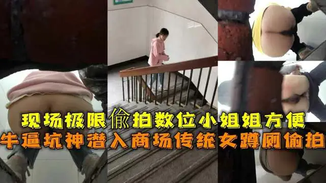 牛逼坑神潛入商場傳統女蹲廁隱藏隔壁現場極限偷拍數位小姐姐方便
